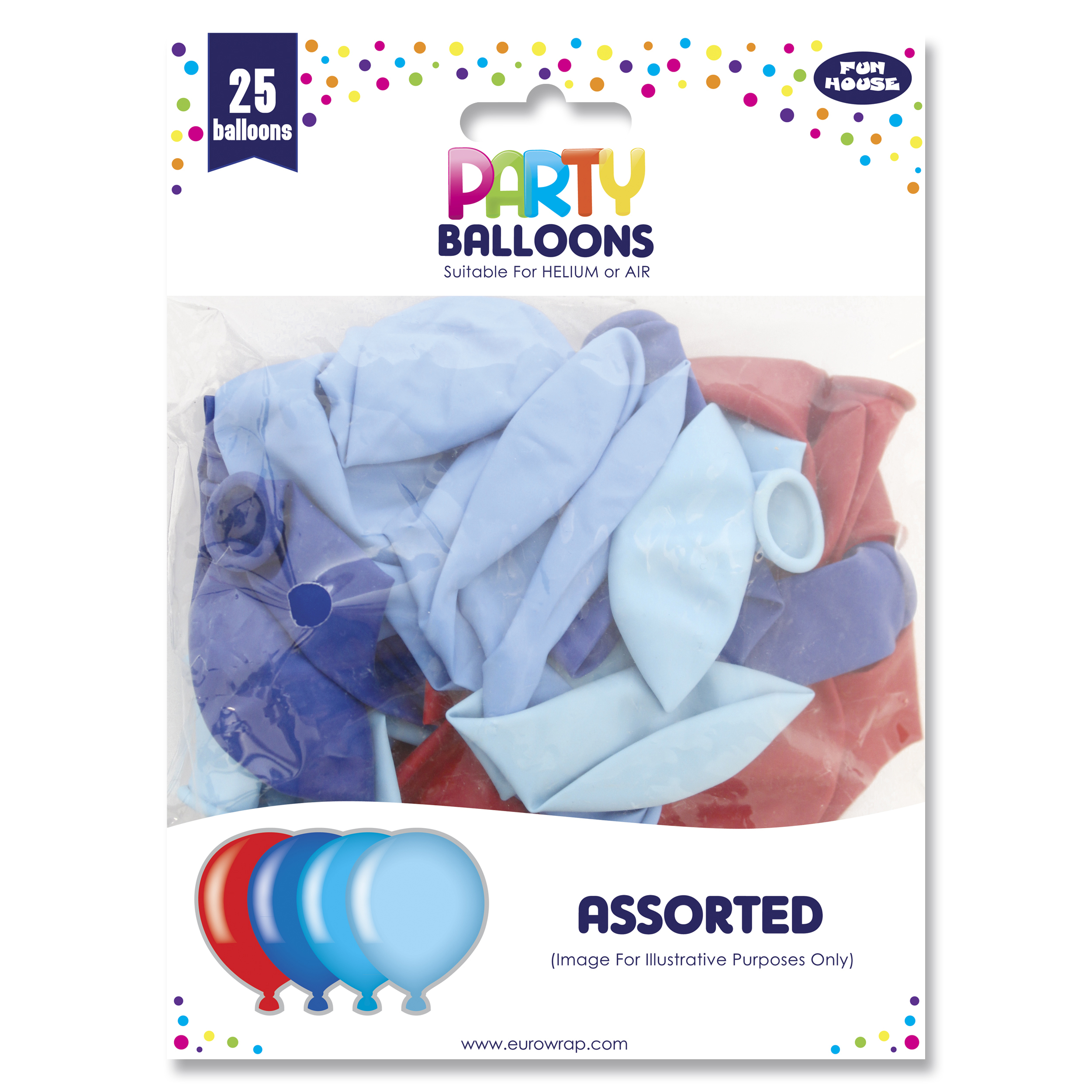 25PK Party Balloon Blue