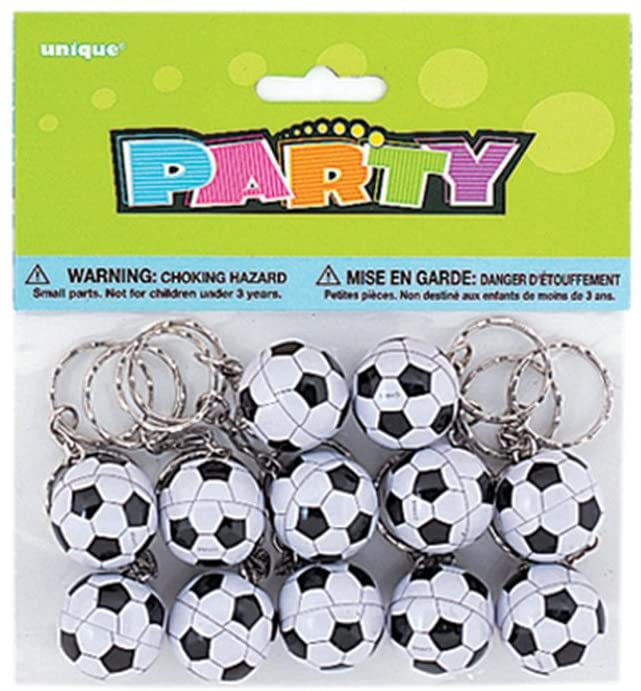 12 Soccer Ball Key chains Party Bag Fillers - 84802