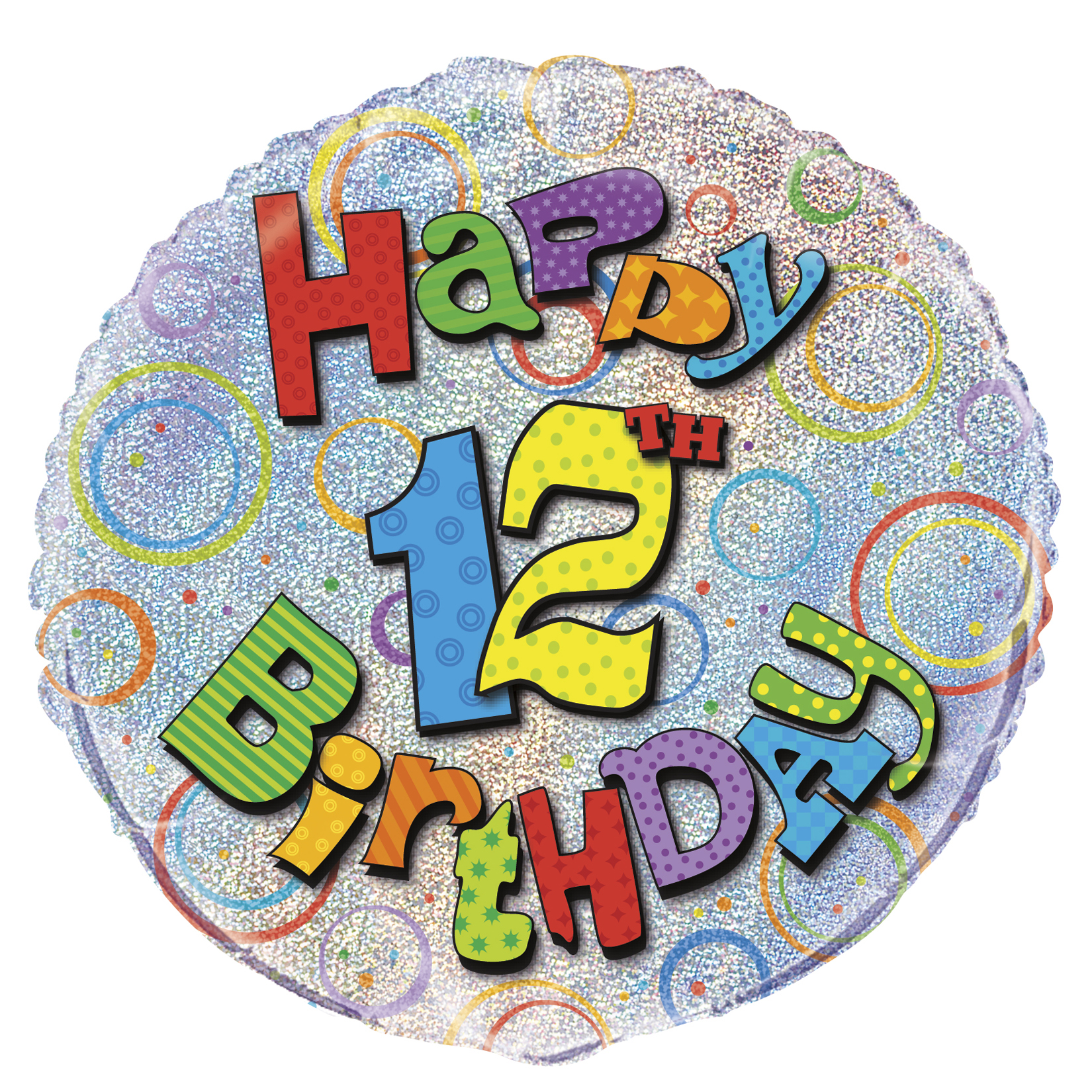 12th Birthday 18" Foil Balloon