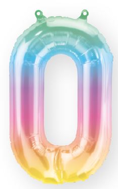 16" Jelli Ombre Number 0 Balloon