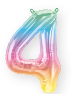 16" Jelli Ombre Number 4 Balloon