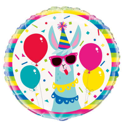 18"  LLAMA BIRTHDAY FOIL BALLOON