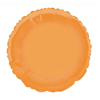 18"  ROUND ORANGE FOIL BALLOON