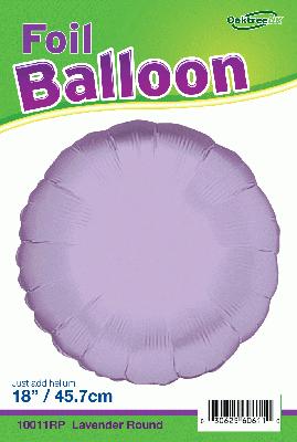 18" Pastel Lavender Round Foil Balloon Packaged