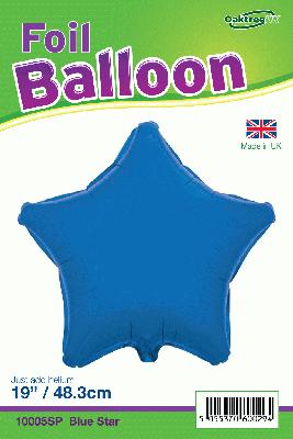 19" Blue Star Foil Balloon