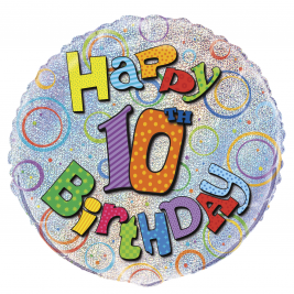 10th Birthday 18" Foil Balloon