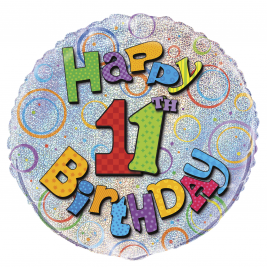 11th Birthday 18" Foil Balloon