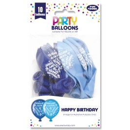 10PK Party Balloon Blue
