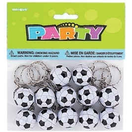 12 Soccer Ball Key chains Party Bag Fillers - 84802