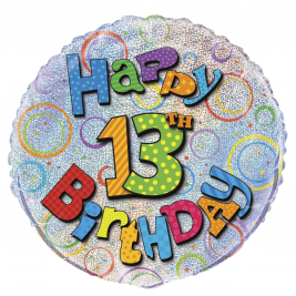 13th Birthday 18" Foil Balloon