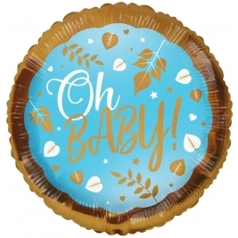 Eco Balloon - Oh Baby! Blue - 18 Inch
