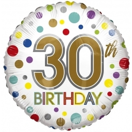 Eco Balloon - Birthday Age 30 18 Inch