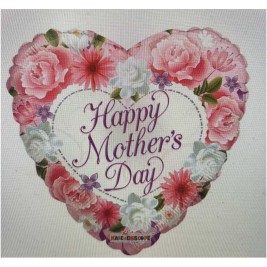 Happy Mothers Day Balloon - Flowers- 18 Inch