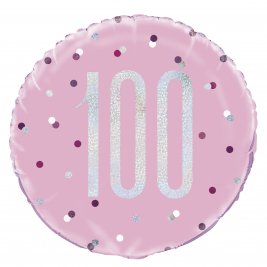 18" AGE 100 Birthday Foil Balloon