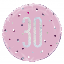 18" AGE 30 Birthday Foil Balloon