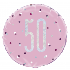 18" AGE 50 Birthday Foil Balloon