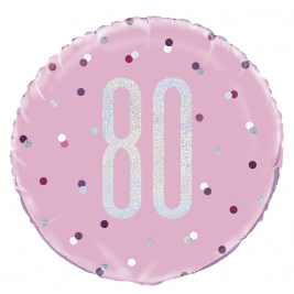 18" AGE 80 Birthday Foil Balloon