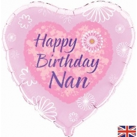 18" Happy Birthday Nan Foil Balloon