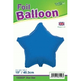 19" Blue Star Foil Balloon