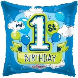 1St Birthday Boy Balloon - 18 Inch