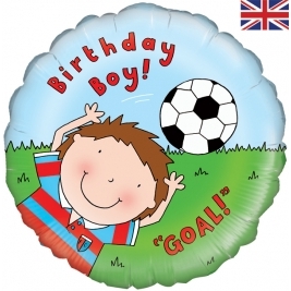 Happy Birthday Footballer Foil Balloon - 18 Inch