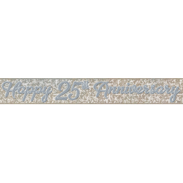 25th Anniversary Prism Foil Banner 12ft