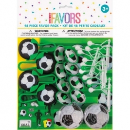 3D SOCCER FAVOR PACK-48PC