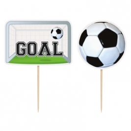 6 3D SOCCER CAKE TOPPERS