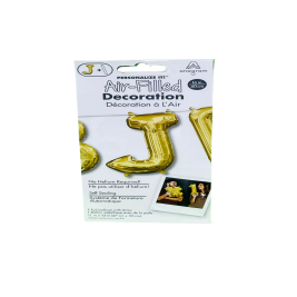 amscan gold letter J foil balloon 40cm