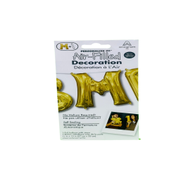 amscan gold letter M foil balloon 40cm