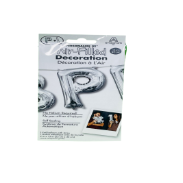 amscan silver letter P foil balloon 40cm