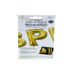 amscan gold letter P foil balloon 40cm