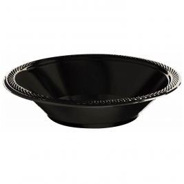 355ml Black Plastic Bowls Pack of 20