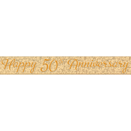 50th Anniversary Prism Foil Banner 12ft