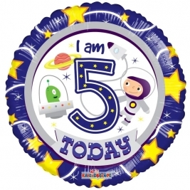 5Th Birthday Boy Balloon - 18 Inch
