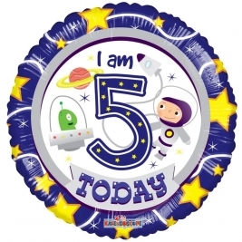 5Th Birthday Boy Balloon - 18 Inch