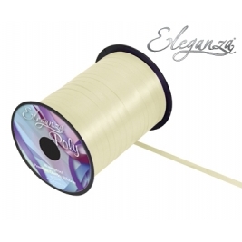 Eleganza Cream Poly Curling Ribbon - 5mm x500yds