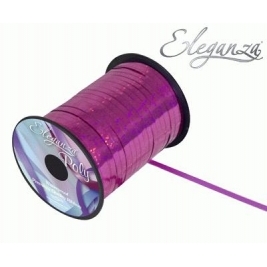Eleganza Fuchsia Poly Curling Ribbon Holographic - 5mm x250yds