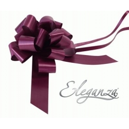 Eleganza Poly Pull Bows Aubergine - 30mm x 30pcs