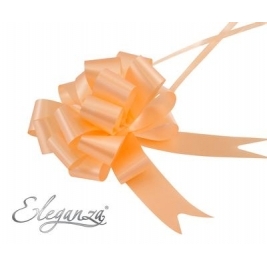 Eleganza Poly Pull Bows Peach - 30mm x 30pcs