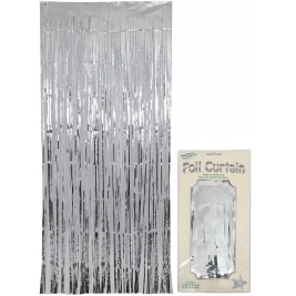 Metallic Silver Foil Door Curtain 0.90m x 2.40m