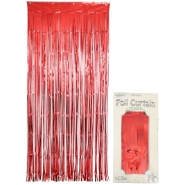 Metallic Red Foil Door Curtain 0.90m x 2.40m