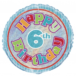 6th Birthday 18" Foil Balloon