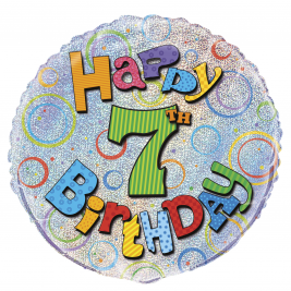 7th Birthday 18" Foil Balloon