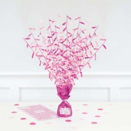 GLITZ PINK BLLN WT CENTERPIECE