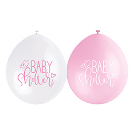 9" BABY SHOWER PINK COLOR ASSORTED  BALLOONS
