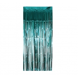 92x244cm BABY BLUE FOIL DOOR CURTAIN