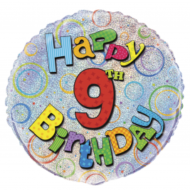 9th Birthday 18" Foil Balloon