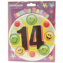 Age 14 Unisex Party Badge 15cm