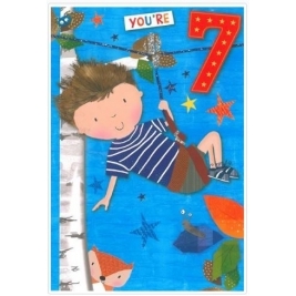 Age 7 Boy Birthday Card - Code 50